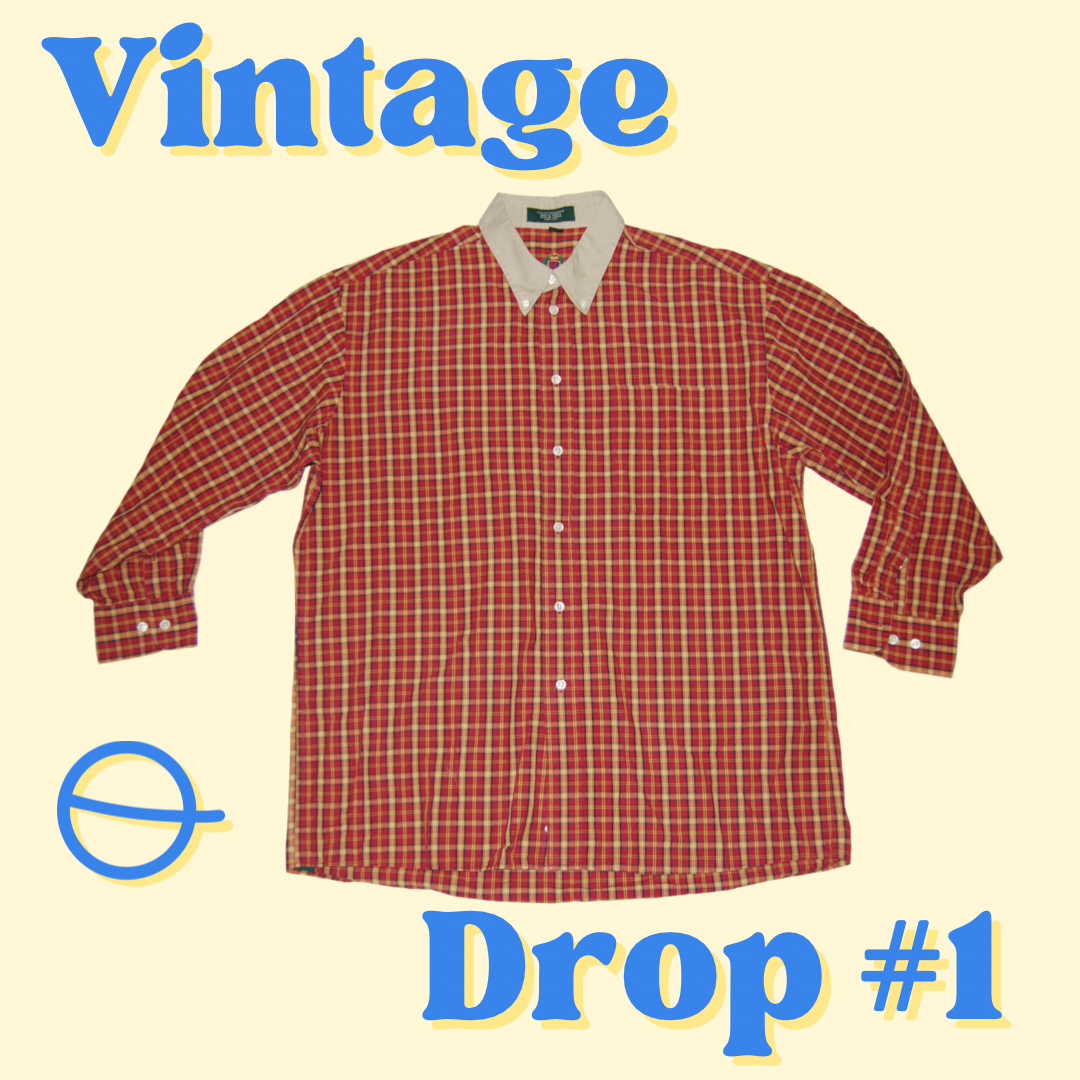 Vintage Hunt Club Plaid Shirt L (Made in Jamaica)