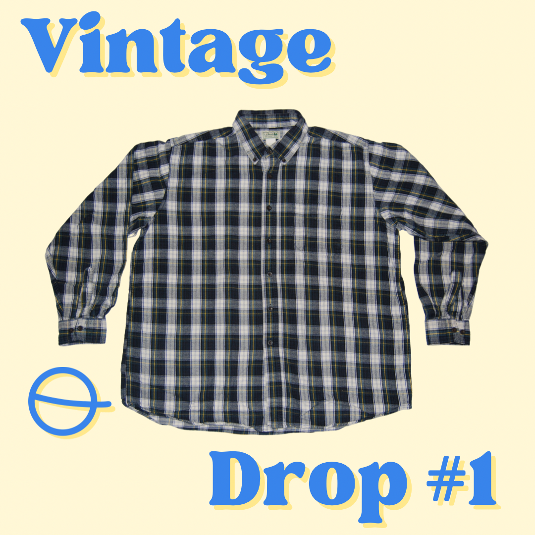 Vintage L.L. Bean Flannel Shirt Size XL Green